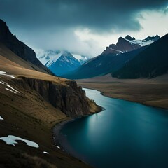 paisaje de montaña ilustraciones de IA 