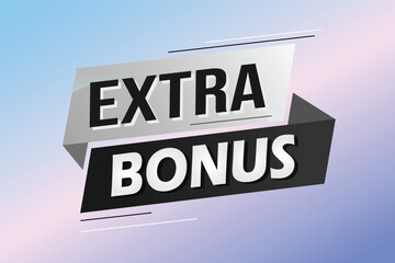 extra bonus word concept vector illustration with lines 3d style for social media landing page, template, ui, web, mobile app, poster, banner, flyer, background, gift card, coupon, label, wallpaper