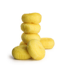 Sugared mini donut on white background. Collection of Dessert.