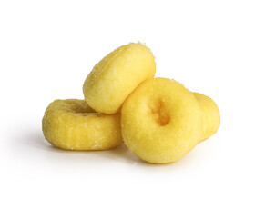 Sugared mini donut on white background. Collection of Dessert.