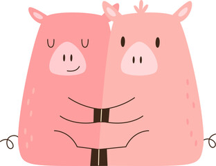Pigs Couple Animal