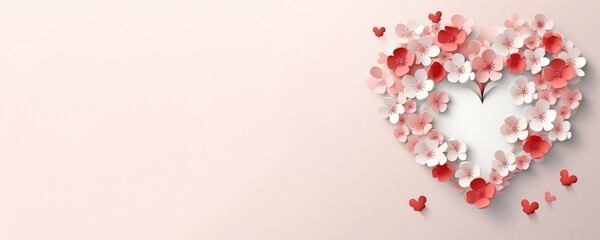 Valentines day background with copy space, isolated on pink