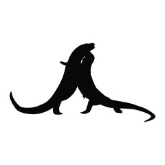 komodo dragon silhouette