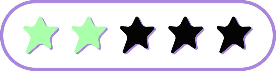 Obraz premium rating star illustration. colored rating stars