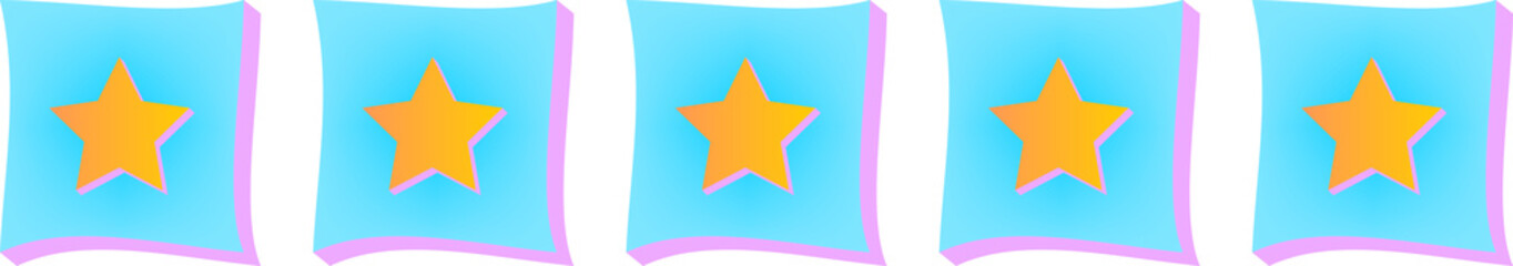 rating star illustration. colored rating stars