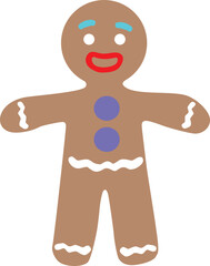Vector image of a gingerbread man