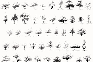 set of trees vector
