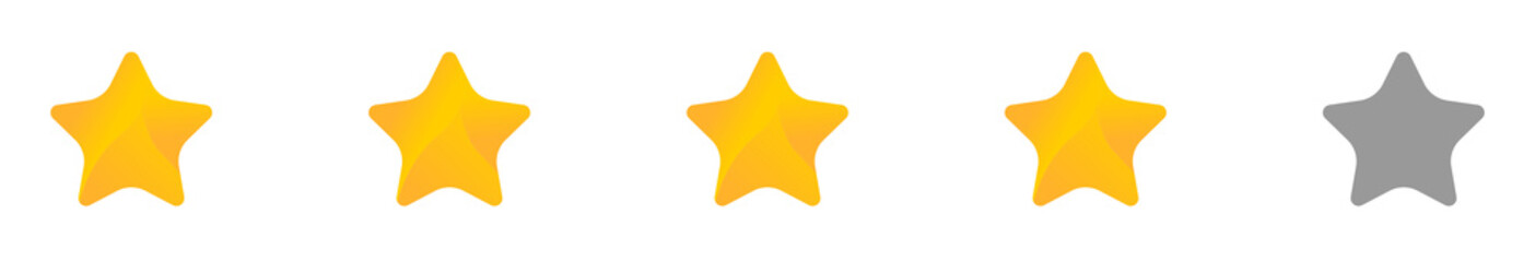 rating star illustration. colored rating stars