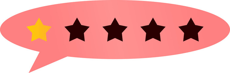 rating star illustration. colored rating stars