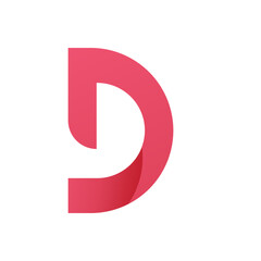 Alphabet letters Initials Monogram logo D, D monogram red, simple D logo