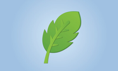 Leaf of tree and plant. Ecology, bio and natural products concept.on blue background.Vector Design Illustration.