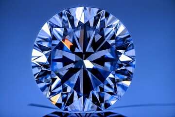 A Blue Diamond Sitting On Top Of A Table