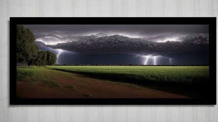 A Picture Of A Storm Coming In Over A Field