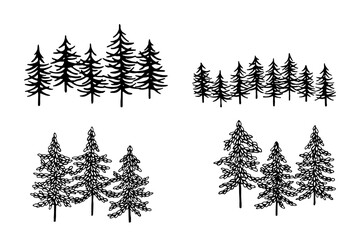 Obraz premium set of trees