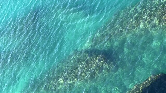 Blue sea water clear beautiful seascape.