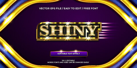 luxury editable text effect shiny gold 3D Text style