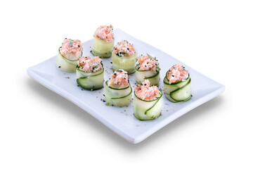 japanese food on white background