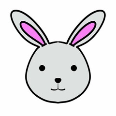 Fototapeta na wymiar rabbit head cute isolated icon