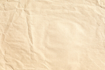 Yellow crumpled paper texture with macro details