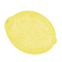 lemon drawn isolated on white ,fruit