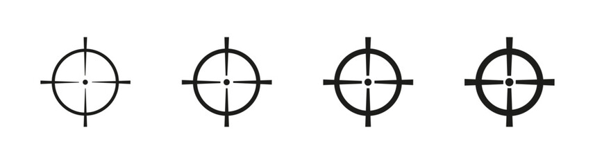 Focus target vector icons.  Focus cursor bull eye mark collection. EPS 10