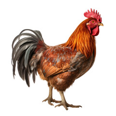 rooster  isolated on transparent background cutout