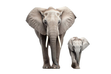 Obraz premium elephant and baby isolated