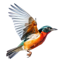 bird flying isolated on transparent background cutout