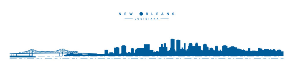 new orleans city skyline louısıana usa vector illustration