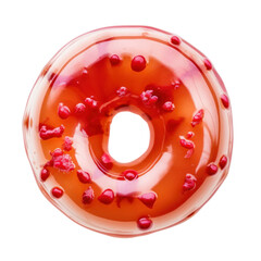 donut isolated on transparent background cutout