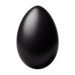 egg on black isolated on transparent background cutout