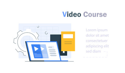 Online video. Distance training, streaming, webinar, conference videos