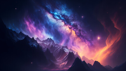 Captivating Celestial Elements and Deep Cosmic Colors