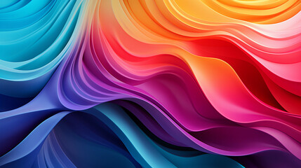 Rainbow Colorful Stripes. Colored waves background. Generative Ai