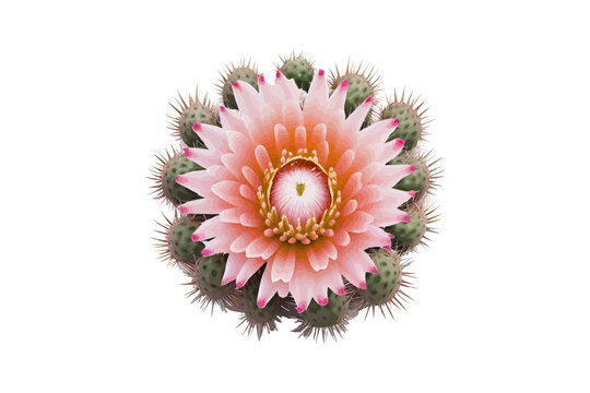 Flower cactus Coryphantha. Vector illustration design.