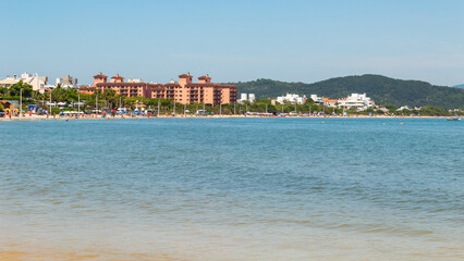 view of the city of the sea brazil, santa catarina, florianopolis, national and international jurere beach