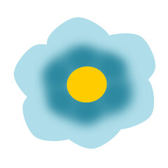 sky flower isolated on white