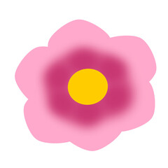 pink donut isolated on white