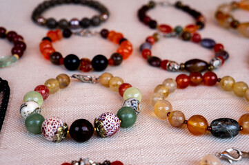 handmade designer bracelets made of mineral and mountain stones