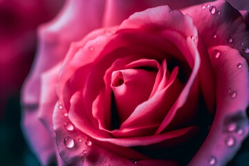 pink rose with water drops made by midjeorney
