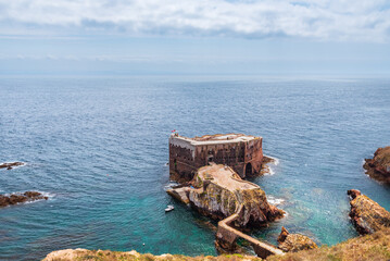 Berlengas Fortress or Fort of Saint John the Baptist, in the Berlengas archipelago, Portugal.