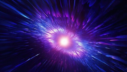 Fototapeta premium an abstract image of a purple and blue light Generative AI