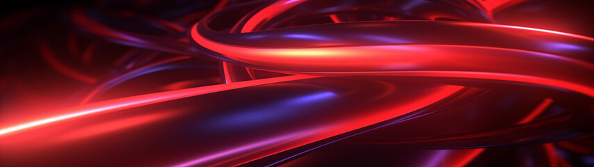 Abstract futuristic banner with red neon glow. Modern backdrop,background, screensaver. Generative AI