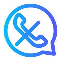 no call gradient icon