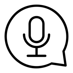 microphone line icon