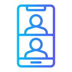 video conference gradient icon