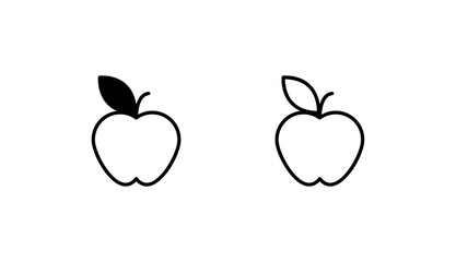 Apple icon design with white background stock illustration