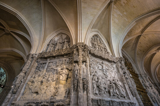 Burgos, Spain - March 24, 2017. Trascoro (Retrochoir Or Retroquire) At Cathedral Of Saint Mary Of Burgos (Santa Maria De Burgos)