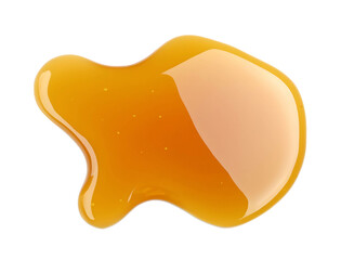 Spilled fresh sweet honey isolated top view