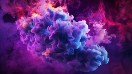 Fototapeta premium Illustration of purple smoke swirling in mid-air